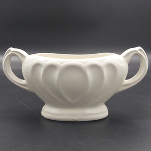 Keele Street Pottery - White Double-handled Oval Vase