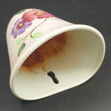 E Radford - Hand-painted Flowers - Wall Pocket/Wall Vase