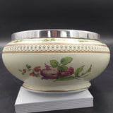 Crescent China - Floral Sprays and Embossed Chain Band - Serving Bowl