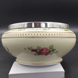 Crescent China - Floral Sprays and Embossed Chain Band - Serving Bowl