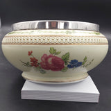 Crescent China - Floral Sprays and Embossed Chain Band - Serving Bowl