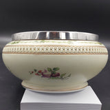 Crescent China - Floral Sprays and Embossed Chain Band - Serving Bowl