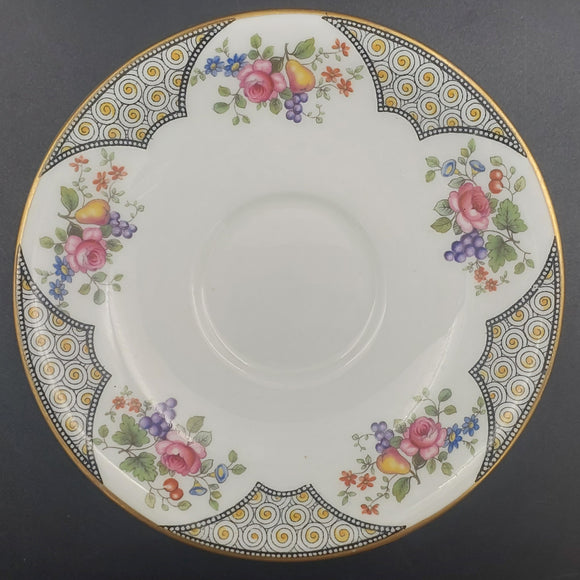 Aynsley - Flowers and Fruit - Saucer
