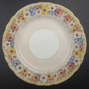 Aynsley - Colourful Flowers on Pink - Side Plate