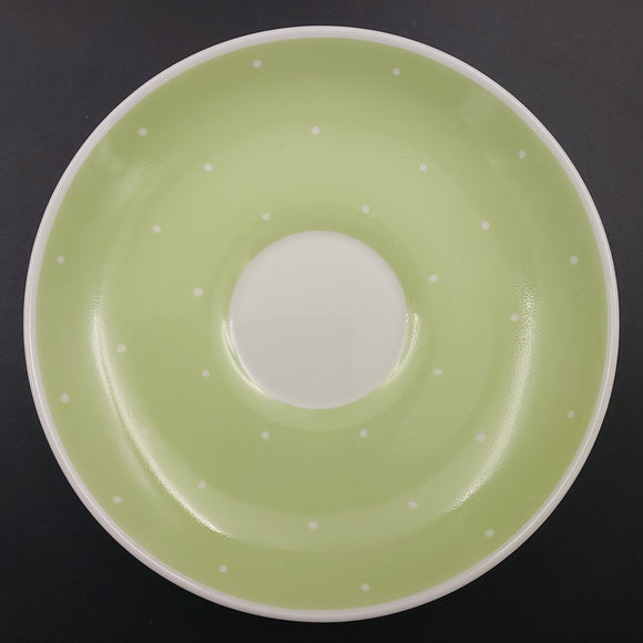 Susie Cooper - White Dots on Lime Green - Saucer