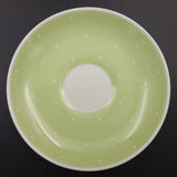 Susie Cooper - White Dots on Lime Green - Saucer