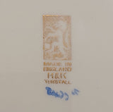 Hollinshead & Kirkham - Pink and Blue Flowers - Square Plate