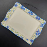 Hollinshead & Kirkham - Blue Pansies - Lidded Butter Dish