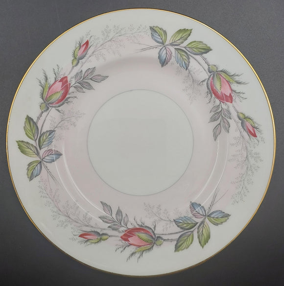 Paragon - Red Rosebuds with Pink Band - Side Plate