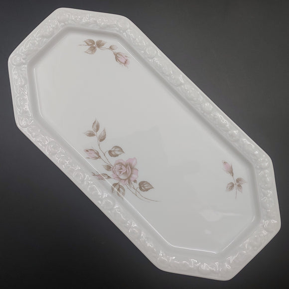 Rosenthal - Pink Roses - Sandwich Tray with Embossed Rim