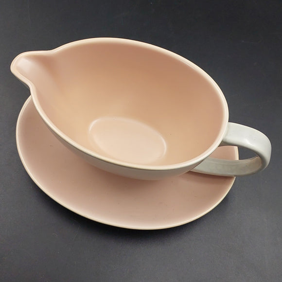 Poole - C97 Peach Bloom and Seagull - Gravy Boat and Underplate