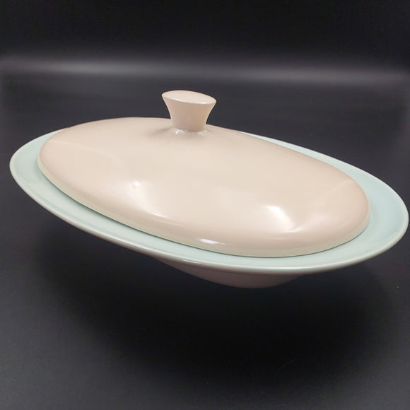 Branksome - Sahara and Artic Blue - Lidded Serving Dish, Oval