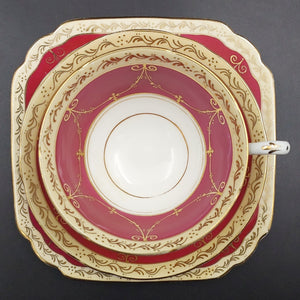 Grosvenor - Maroon Band with Gold Filigree - Trio