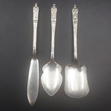 Sheffield-made - Apostles - Silver-plated Sugar Spoon, Jam Spoon and Butter Knife