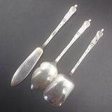 Sheffield-made - Apostles - Silver-plated Sugar Spoon, Jam Spoon and Butter Knife