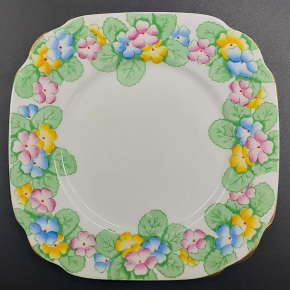 Royal Albert - Primrose, Blue, Pink, and Yellow Flowers - Side Plate