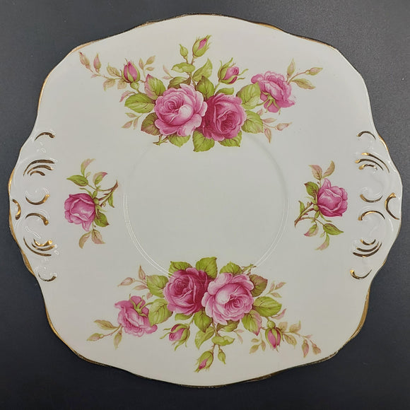 Sutherland - Pink Roses - Cake Plate