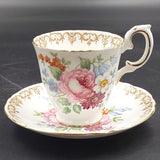 Crown Staffordshire - England's Bouquet - Demitasse Duo