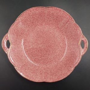 Empire - Mottled Red - Tab-handled Round Dish