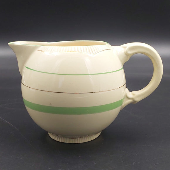 Clarice Cliff - Green and Gold Stripes - Jug