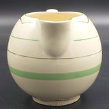 Clarice Cliff - Green and Gold Stripes - Jug