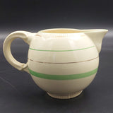 Clarice Cliff - Green and Gold Stripes - Jug