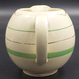 Clarice Cliff - Green and Gold Stripes - Jug