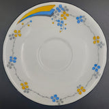 Melba - Blue and Yellow Flowers - Saucer