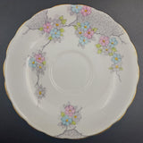 Colclough - Pink, Blue and Grey Flowers, 6583 - Saucer