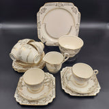 Thomas Forester & Sons -Gold Art Deco with Filigree -21-piece Tea Set