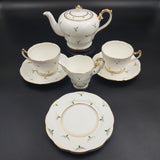 Trentham Royal Crown Pottery - Green and Gold - Tea for Two