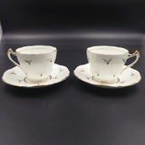 Trentham Royal Crown Pottery - Green and Gold - Tea for Two