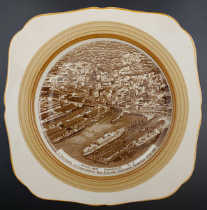 Hollinshead & Kirkham - NZ Centennial Exhibition, Auckland Harbour - Souvenir Plate