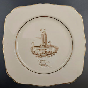 Hollinshead & Kirkham - New Zealand Centennial Exhibition - Souvenir Plate