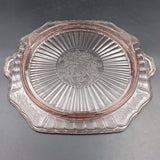 Anchor Hocking - Mayfair, Pink - Footed Cake Plate