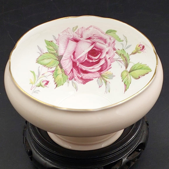 Aynsley - Pink with Inside Pink Rose - Sugar Bowl