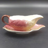 Royal Winton - Red and Brown Leaf - Sauce Jug with Saucer