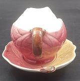 Royal Winton - Red and Brown Leaf - Sauce Jug with Saucer