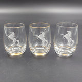 White Horses - Set of 6 Small Glasses