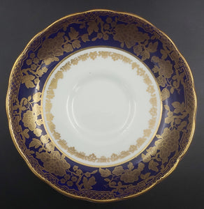 Hammersley - Blue Band with Gold Filigree - Saucer