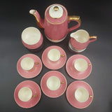 Crown Lynn - Pink - 15-piece Coffee Set