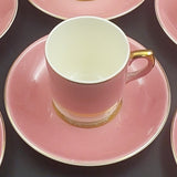 Crown Lynn - Pink - 15-piece Coffee Set