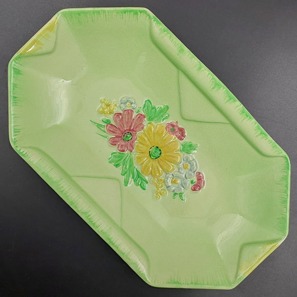 Empire - Colourful Flowers on Green - Rectangular Dish