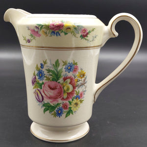 Simpsons Ambassador Ware - Floral Sprays with Light Yellow Band - Large Jug