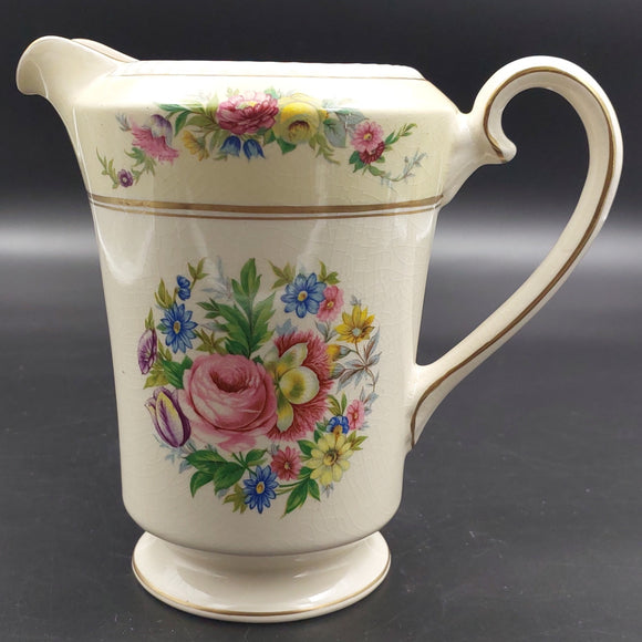 Simpsons Ambassador Ware - Floral Sprays with Light Yellow Band - Large Jug