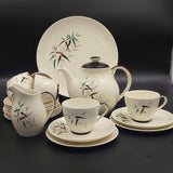 Royal Doulton - D6446 Bamboo - 20-piece Tea Set and Teapot