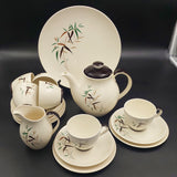 Royal Doulton - D6446 Bamboo - 20-piece Tea Set and Teapot