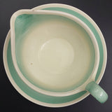 Susie Cooper - Dresden Spray, Blue/Green 1017 - Gravy Boat and Underplate