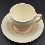 Susie Cooper - Banding, Pink 699 - Demitasse Duo