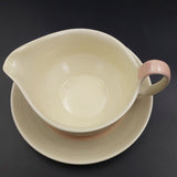 Susie Cooper - Banding, Pink 699 - Gravy Boat and Underplate